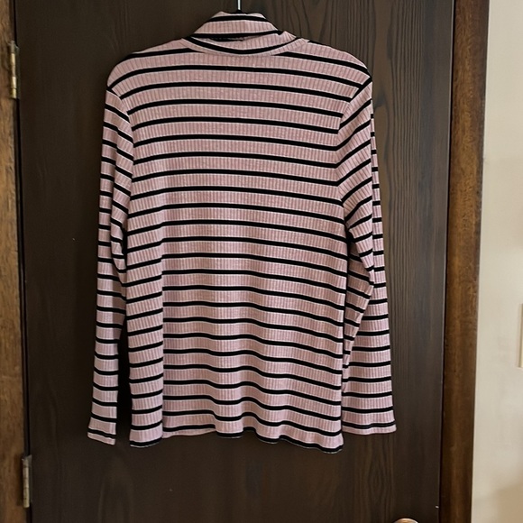 Charter Club rose with black striped long sleeved top. Size XXL - Picture 5 of 6